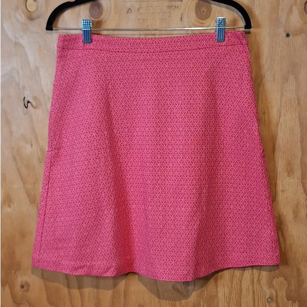 Margaret M Flounce Trumpet Skirt Medium Floral Jacquard Flirty Cherry Girl Y2K